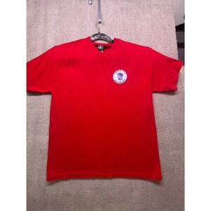 Hanes T-Shirt Mens L Red Good Youth For Kennedy JFK Presidential Library Museum